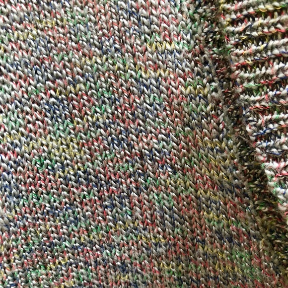 Rainbow Blue Knit Sweater, Open Collar 3 Buttons Excellent Condition - Picture 7 of 7